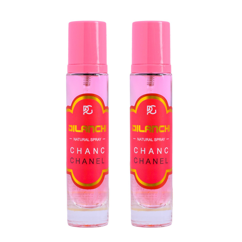 عطر جیبی زنانه دیلانچی مدل چنل چنس با رایحه شیرین حجم 30 میلی‌لیتر مجموعه 2 عددی