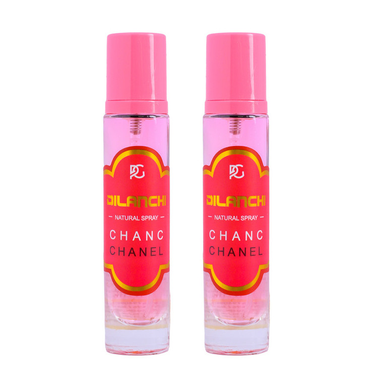 عطر جیبی زنانه دیلانچی مدل چنل چنس با رایحه شیرین حجم 30 میلیلیتر مجموعه 2 عددی