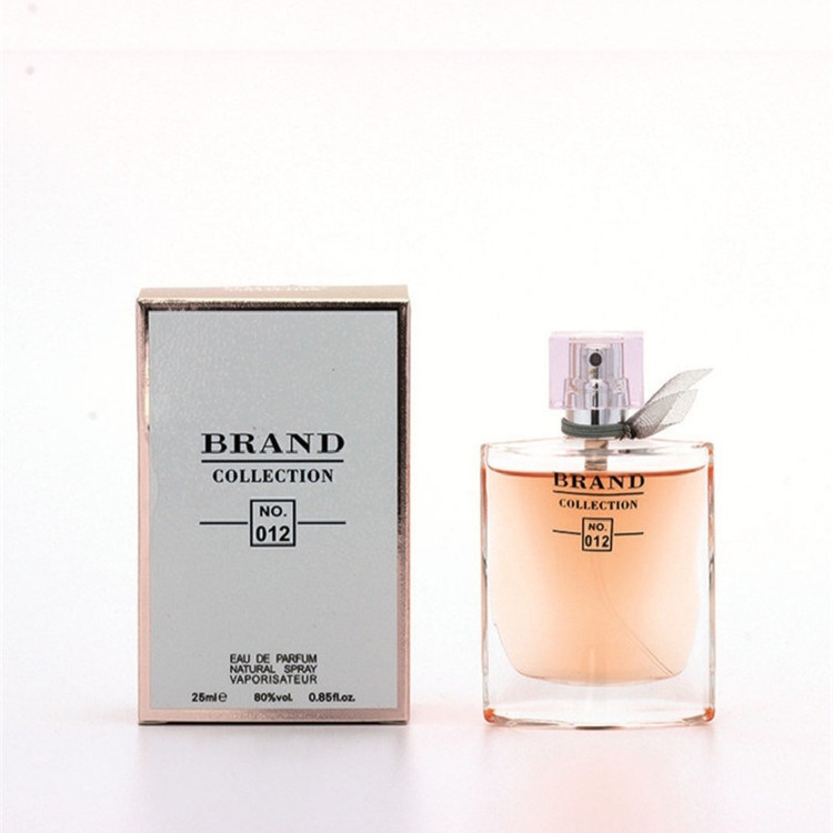 عطر جیبی زنانه برند کالکشن مدل 012 با رایحه شیرین حجم 25 میلیلیتر