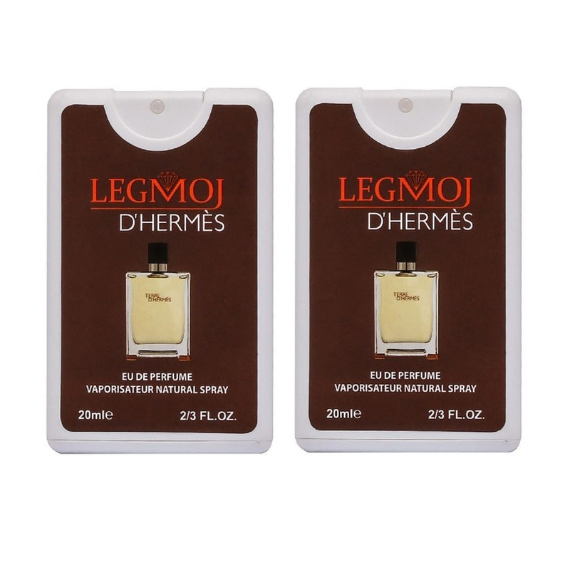عطر جیبی مردانه لغموژ مدل d'Hermes حجم 20 میلی لیتر بسته 2 عددی