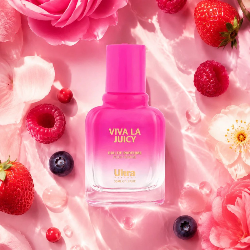 عطر جیبی زنانه اولترا ویرچوآل مدل Viva la Juicy با رایحه خنک حجم 30 میلیلیتر