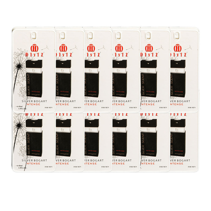 عطر جیبی زنانه دیوایز مدل سیلور سنت بوگارت با رایحه گرم و شیرین حجم 45 میلیلیتر بسته 12 عددی