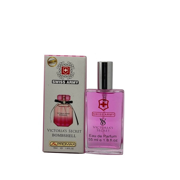 عطر جیبی زنانه سوئیس آرمی مدل بامب شل ویکتوریا سکرت حجم 55 میلی لیتر
