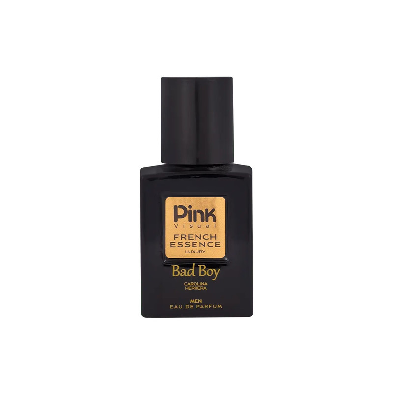 عطر جیبی مردانه پینک ویژوآل مدل Carolina Herrera Bad Boy با رایحه تند تلخ حجم 30 میلیلیتر