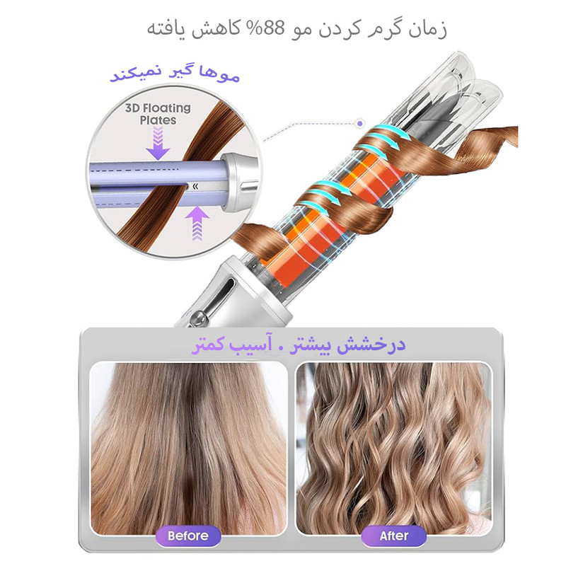 فر کننده و حالت دهنده مو شیگلم مدل Airflow Styler Pro-32mm
