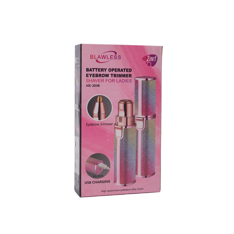 ماشین اصلاح موی صورت و بدن چرخشی مدل HX-203B با تیغه استیل ضد زنگ، باتری قابل شارژ با شارژ سریع و طراحی ارگونومیک سبک و همراه برس تمیزکننده و کابل شارژ Micro-USB