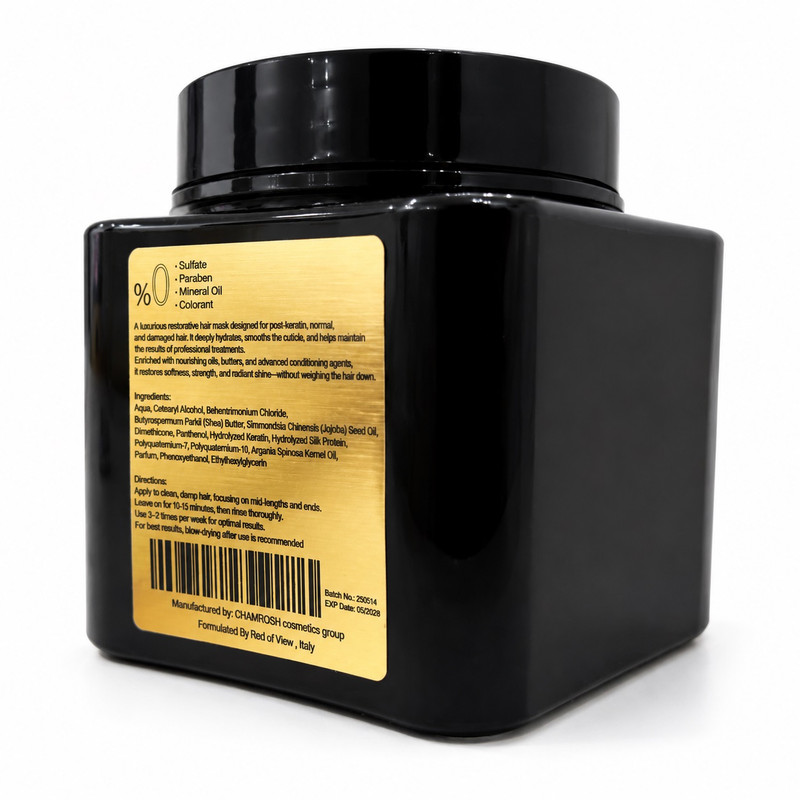 ماسک مو صاف کننده چمروش مدل پروتئین تراپی مناسب برای موهای کراتین شده و آسیب دیده حجم 750 میلی لیتر