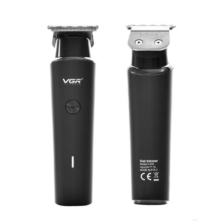 ماشین اصلاح موی سر و صورت وی جی ار مدل V-933 با تیغه استیل پیشرفته، اصلاح خط زن و حجم زن، قابلیت استفاده خشک و مرطوب، باتری قابل شارژ با 500 دقیقه کارکرد و چهار شانه تنظیم اندازه اصلاح 0.5 تا 2 میلیمتر