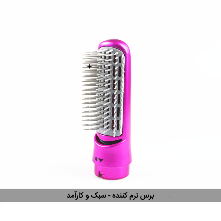 سشوار برسدار حالتدهنده مدل TP-5+1 با توان 5000 وات، موتور AC، تنظیم دما در سه حالت، دارای 5 سری برای فرکنندگی، صافکنندگی و حجمدهندگی، مناسب استفاده خانگی