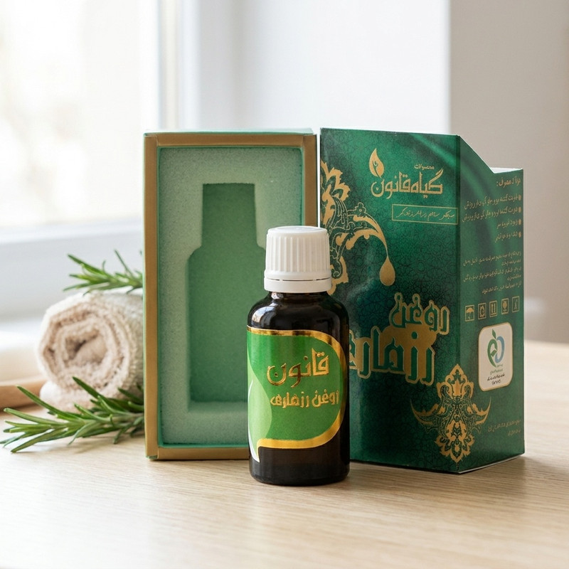 روغن رزماری گیاه قانون 30 میلیلیتر تقویتکننده و ضد ریزش مو و ابرو، بهبود شوره سر، مناسب انواع پوست، مجوز سازمان غذا و دارو
