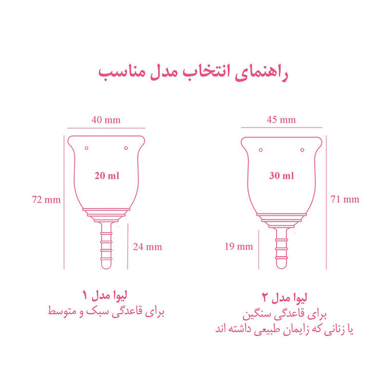 کاپ قاعدگی لیوا فارما مدل Sensitive سایز کوچک