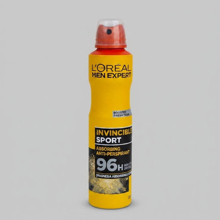 اسپری ضدتعریق مردانه لورآل مدل Invincible Sport حجم 250 میلیلیتر