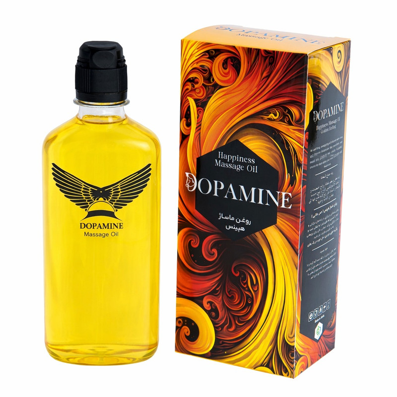 روغن ماساژ دوپامین مدل حس طلایی با رایحه مرکباتی و گرمسیری، مرطوب‌کننده و ضد خشکی، مناسب برای انواع پوست، حجم 350 میلی‌لیتر، بدون سولفات و بدون تست حیوانی