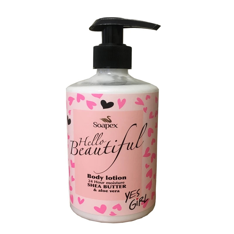 لوسیون بدن سوپکس مدل Shea butter & Aloe vera حجم 350 میلی‌لیتر با عصاره شی باتر و آلوئه ورا، مرطوب‌کننده 24 ساعته، مناسب پوست حساس و حاوی ویتامین E برای جوانسازی و کاهش چین‌وچروک پوست