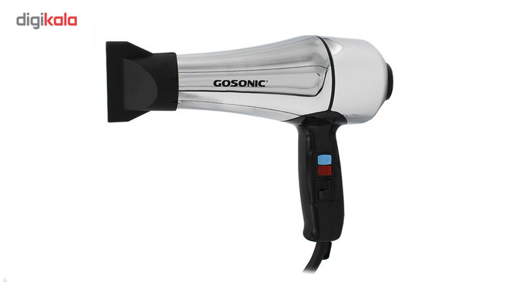 سشوار حرفهای 1800 وات گوسونیک مدل GHD-229، موتور AC، وزن 892 گرم، دارای سری متمرکزکننده پهن با ویژگی حجمدهندگی، با قابلیت فناوری تولید یون، باد سرد