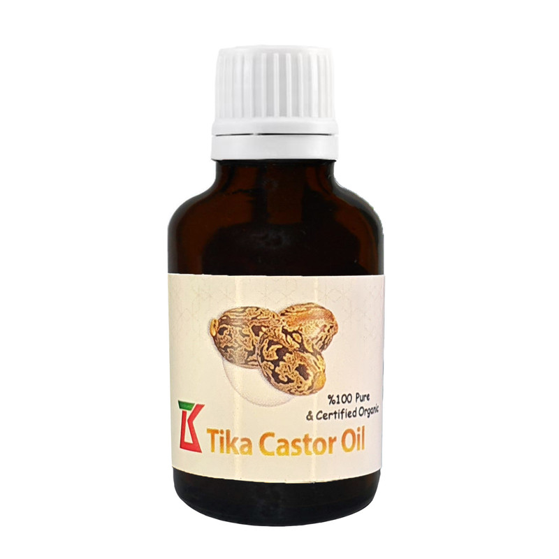 روغن کرچک خالص تیکا 40 میلیلیتر با گرانروی بالا، استخراج با دمای پایین، بستهبندی شیشهای قطرهچکانی، مرطوبکننده و ضد حساسیت، مناسب مراقبت از پوست و مو، افزایش سلامت و ترمیم پوست