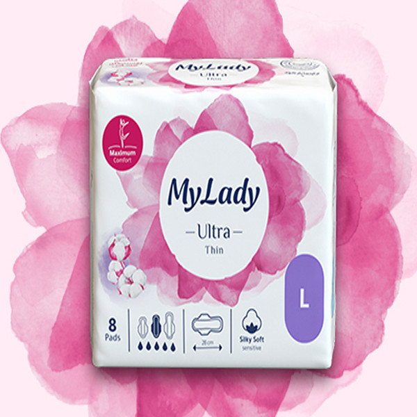 نوار بهداشتی بالدار نازک مای لیدی مدل Silky Soft سایز بزرگ شش بسته 8 عددی