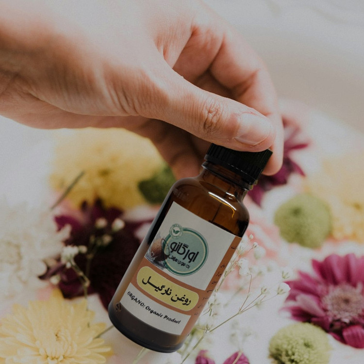 روغن مو رزماری بادام شیرین نارگیل آرگان اورگانو مدل 01 حجم 30 میلی لیتر مجموعه 4 عددی