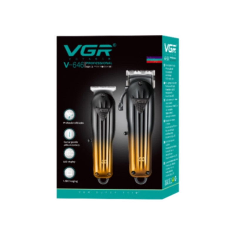 ماشین اصلاح موی سر و صورت وی جی ار مدل V-646 مجموعه دو عددی