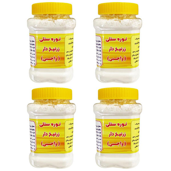 پودر موبر نوره مدل زرنیخ دار وزن 450 گرم بسته 4 عددی