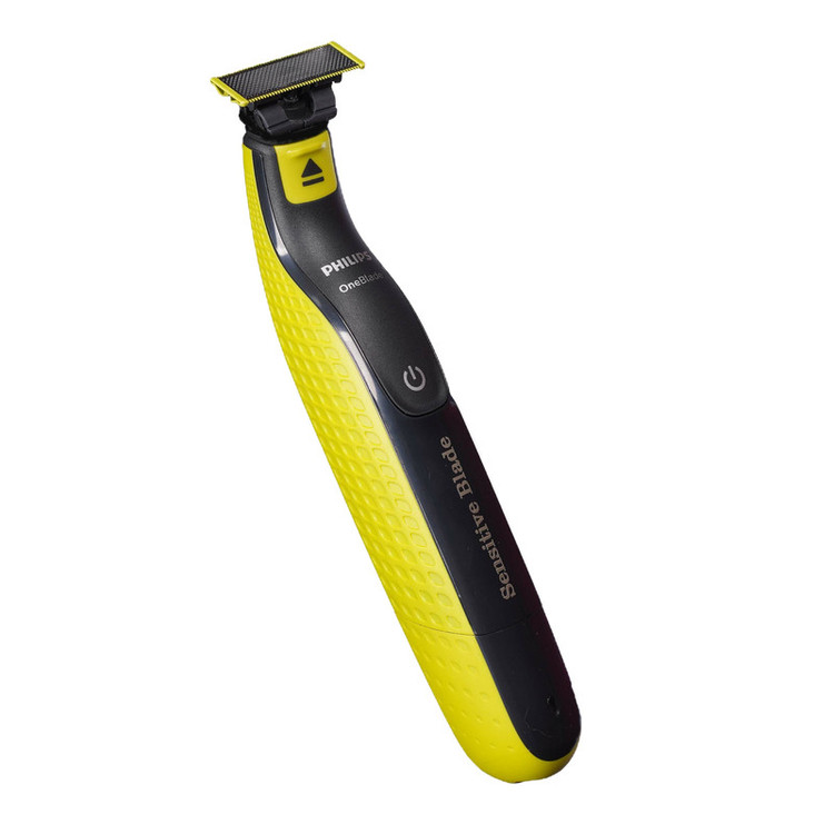 ماشین اصلاح موی صورت و بدن فیلیپس مدل OneBlade Sensitive با تیغه تیتانیوم پیشرفته، طراحی ارگونومیک، مقاوم در برابر آب، قابلیت اصلاح با شماره صفر، استفاده به صورت خشک و مرطوب