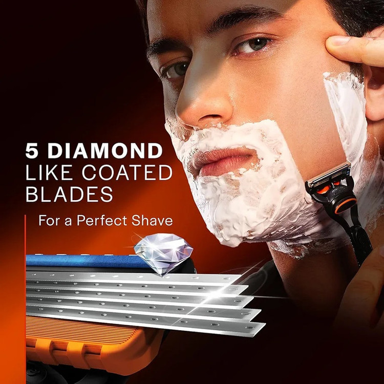 خود تراش ژیلت مدل FUSION 5 PROGLIDE FLEXBALL به همراه تیغ یدک بسته 4 عددی