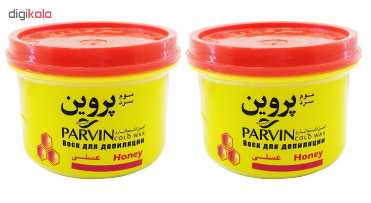 موم سرد پروین مدل Honey حجم 750 گرم بسته 2 عددی