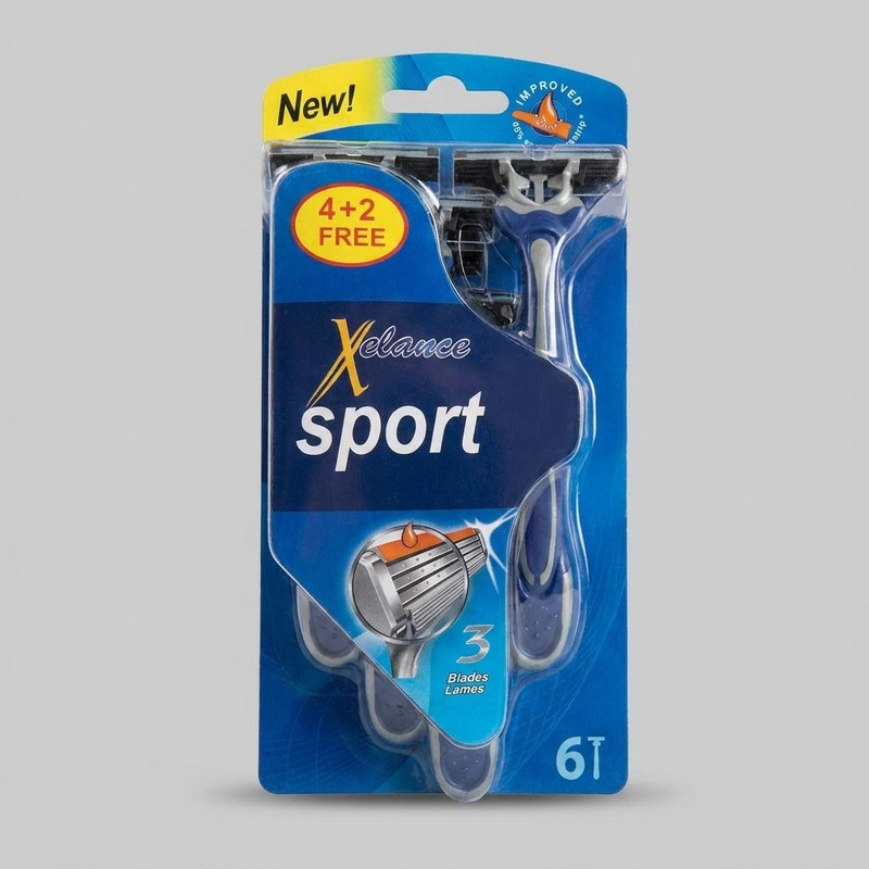 خودتراش زلانس مدل Blue3 Sport بسته 6 عددی