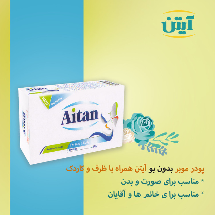 پودر موبر آیتن مدل Odorless 18 وزن 50 گرم مجموعه 18 عددی