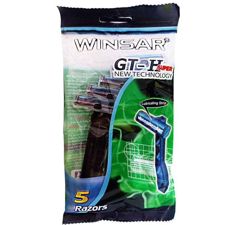 خود تراش وینسار مدل GT-H SUPER چهار بسته 5 عددی
