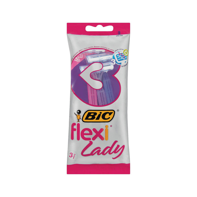 خود تراش بیک مدل Flexi Lady بسته 3 عددی