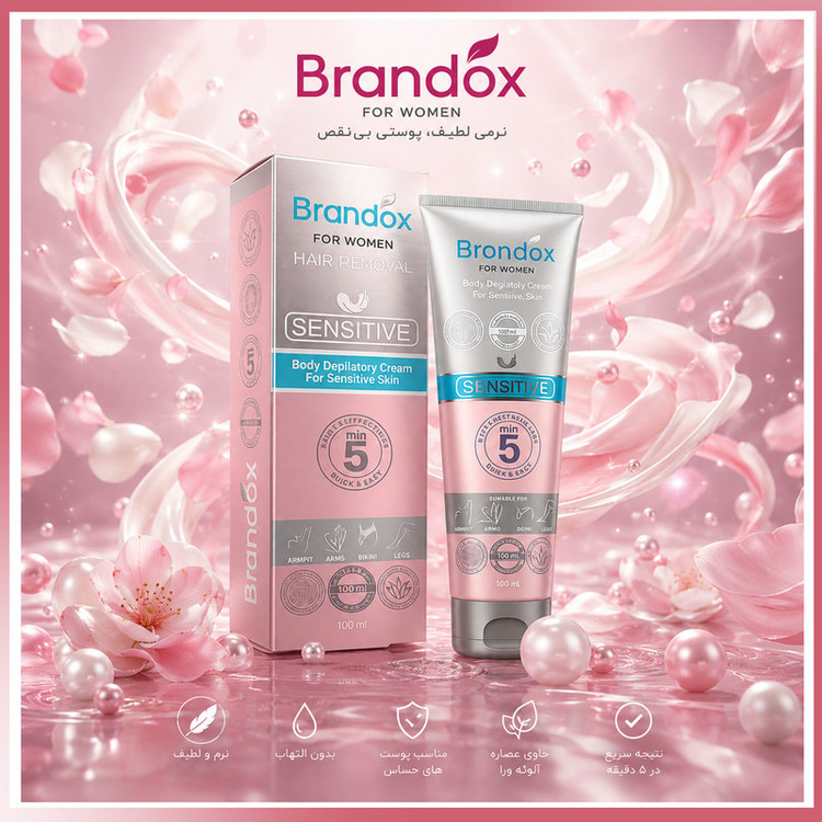 کرم موبر براندوکس مدل Depilatory-W با حجم 100 میلی لیتر مجموعه 8 عددی