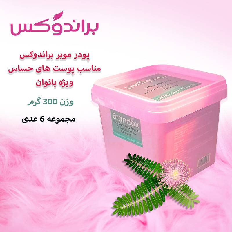پودر موبر براندوکس مدل تنوفورا وزن 300 گرم مجموعه 6 عددی