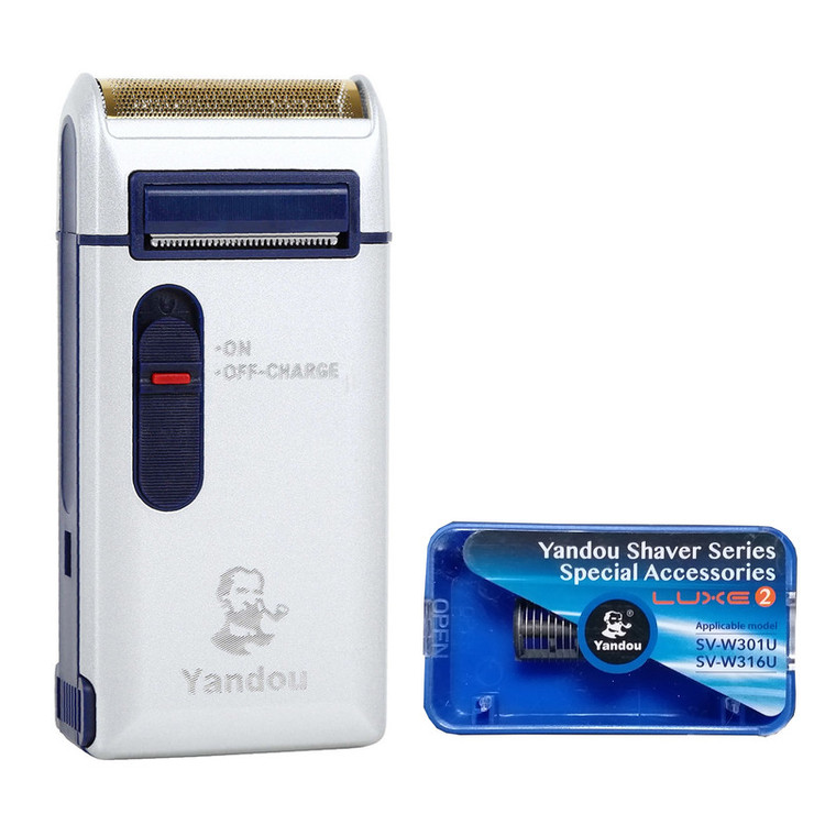ماشین اصلاح موی صورت فویلی یاندو مدل Sv-W301U با باتری قابل شارژ 60 دقیقهای، تیغه استیل ضد زنگ، طراحی ارگونومیک و تیغه یدک همراه