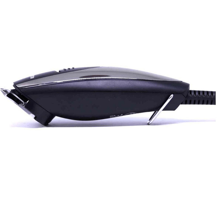 ماشین اصلاح موی سر و صورت جیمی مدل GM-830 با تیغه استیل ضد زنگ، برش مستقیم، قابلیت تنظیم سرعت، 7 شانه اصلاح از 0.2 تا 9 میلیمتر، وزن 200 گرم و منبع تغذیه برق با آداپتور