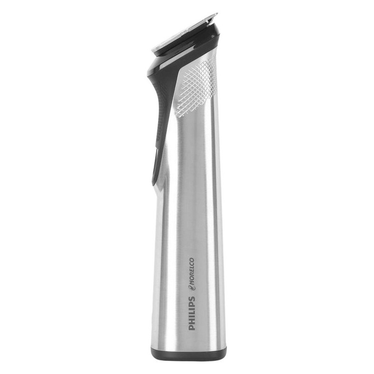 ست ماشین اصلاح موی صورت و بدن فیلیپس مدل Norelco MG7750/49 با تیغه استیل پیشرفته خودتیز شونده، مقاوم در برابر آب، شارژ سریع 5 دقیقهای، باتری لیتیوم آیون با 5 ساعت استفاده، 14 شانه متنوع و تکنولوژی DualCut، مدل بالا سری نورلکو 7000