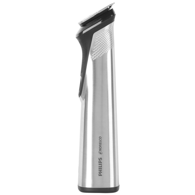 ست ماشین اصلاح موی صورت و بدن فیلیپس مدل Norelco MG7750/49 با تیغه استیل پیشرفته خودتیز شونده، مقاوم در برابر آب، شارژ سریع 5 دقیقهای، باتری لیتیوم آیون با 5 ساعت استفاده، 14 شانه متنوع و تکنولوژی DualCut، مدل بالا سری نورلکو 7000