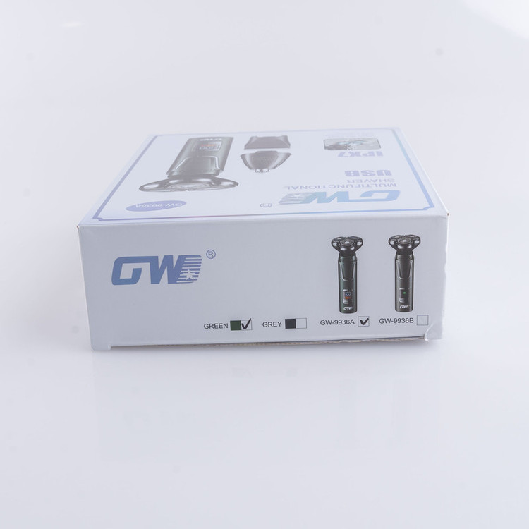 ست ماشین اصلاح موی صورت و بینی شارژی جی دبلیو مدل GW-9936B، اصلاح به صورت صفر زن، خط زن و حجم زن، منبع انرژی با باتری، تکنولوژی اصلاح به صورت برش چرخشی، اندازه اصلاح 0.1 میلیمتر، مدت زمان شارژ 60 دقیقه و مدت زمان استفاده پس از شارژ 150 دقیقه، ضد آب