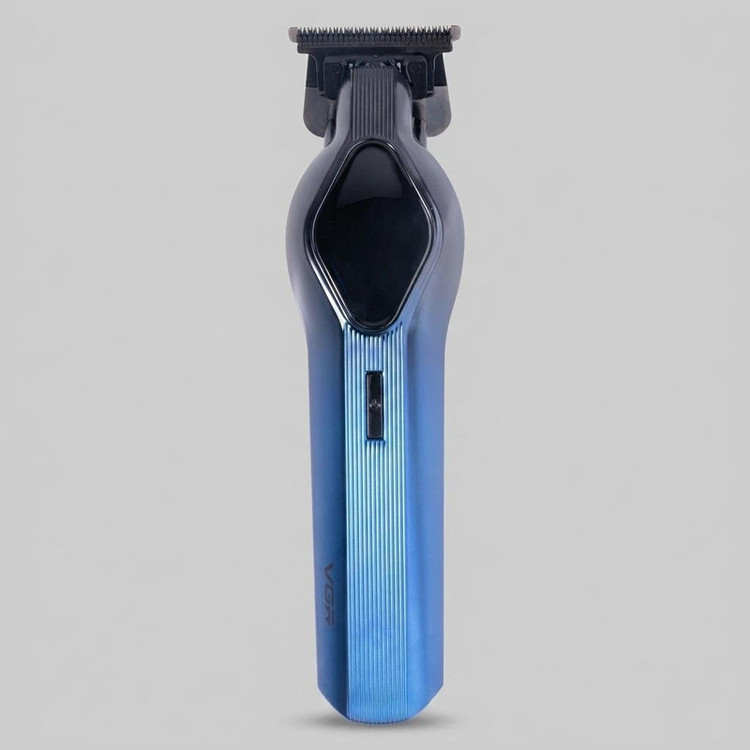ماشین اصلاح موی سر و صورت وی جی ار مدل V-921 با تیغه استیل ضد زنگ، طراحی ارگونومیک، باتری لیتیومی 1200 میلیآمپر ساعت، نمایش وضعیت باتری، سرعت موتور 7000 دور در دقیقه و شانه متحرک