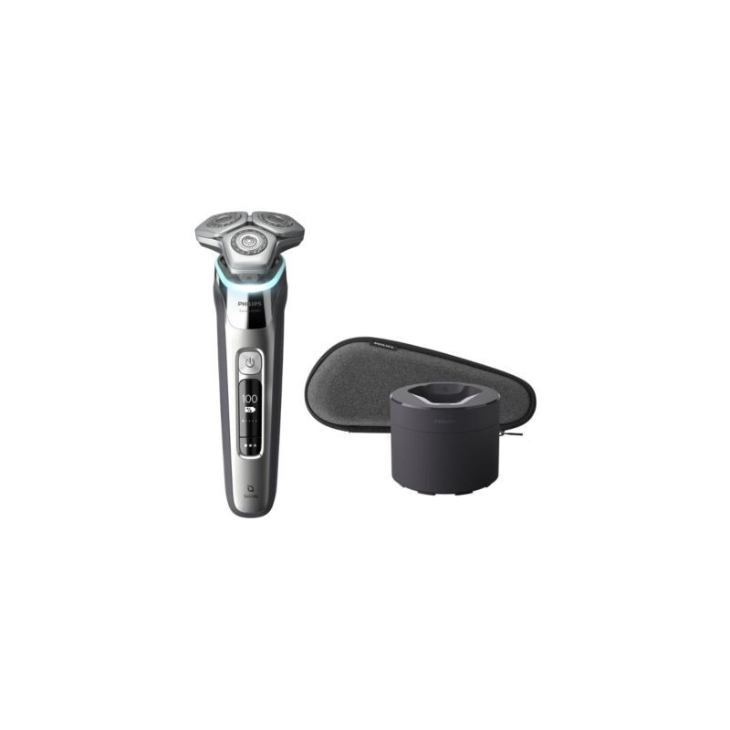 ماشین اصلاح موی صورت فیلیپس مدل S9985 صفرزن چرخشی باتریقابل شارژ ضدآب با تیغه کربن استیل و طراحی ارگونومیک ساخت هلند