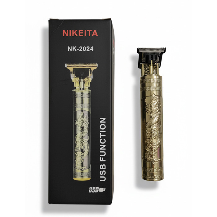 ماشین اصلاح موی سر و صورت شارژی مدل NK-2024 با تیغه استیل ضد زنگ، طراحی ارگونومیک، قابلیت استفاده خشک و مرطوب، اندازه اصلاح 1 تا 3 میلیمتر و همراه با 4 شانه ثابت