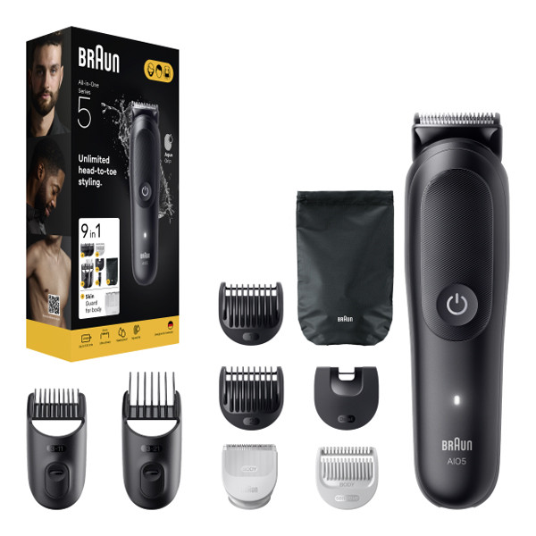 ست ماشین اصلاح موی صورت و بدن شارژی براون مدل AIO5540
