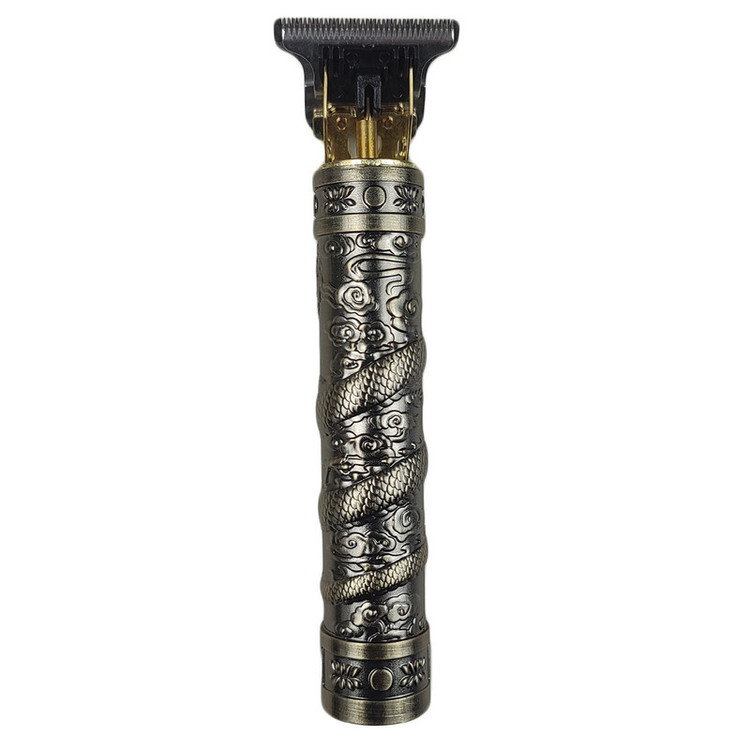 ماشین اصلاح موی سر و صورت تیغه استیل ضدزنگ وینتیج مدل T9 Upgrade plus باتری قابل شارژ با 120 دقیقه شارژدهی، استفاده خشک و مرطوب، خط زن و 4 شانه تنظیم ارتفاع، همراه برس تمیزکننده و روغن مخصوص