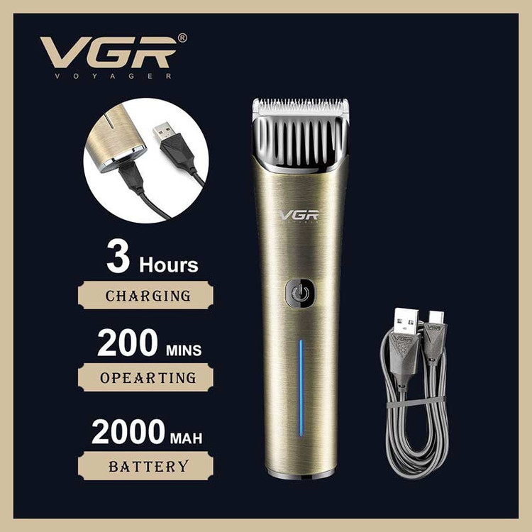 ماشین اصلاح موی سر و صورت شارژی وی جی ار مدل V-669