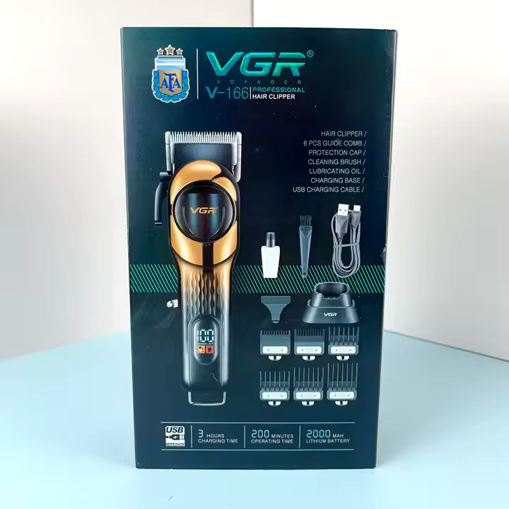 ماشین اصلاح مو سر و صورت شارژی وی جی ار مدل v166
