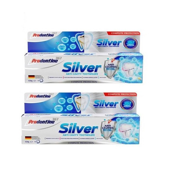 خمیر دندان پرودنتین مدل Silver حجم 150 میلی لیتر مجموعه 2 عددی