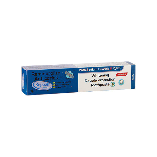 خمیر دندان کاپوس اورال کر مدل whitening حجم 75 میلی لیتر