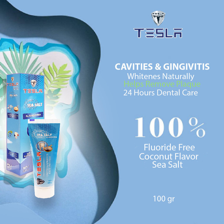خمیر دندان تسلا مدل Sea Salt وزن 100 گرم مجموعه 2 عددی