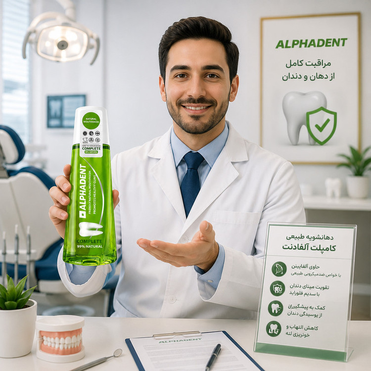 دهان شویه آلفادنت مدل complete02 حجم 400 میلی لیتر مجموعه 2 عددی