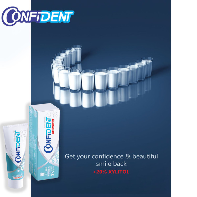 خمیر دندان کانفیدنت مدل Whitening-Max حجم 100 گرم